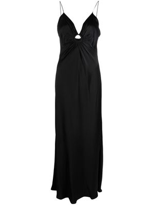 Stella McCartney satin-finish long dress - Black