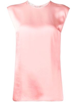 Stella McCartney satin-finish sleeveless blouse - Pink