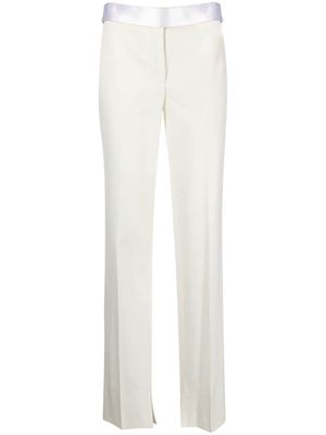 Stella McCartney satin-waistband detail trousers - Neutrals