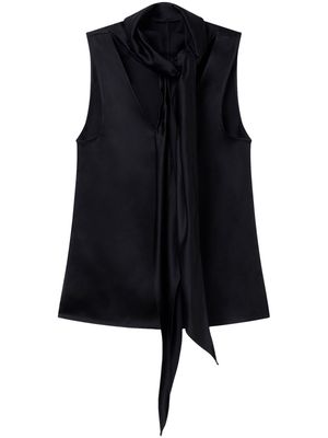 Stella McCartney scarf-collar sleeveless top - Black