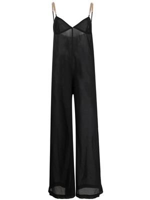 Stella McCartney semi-sheer sleeveless jumpsuit - Black