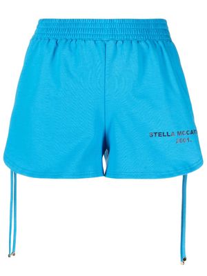 Stella McCartney side drawstring-fastening shorts - Blue