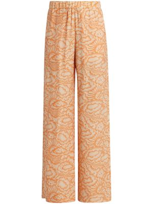 Stella McCartney silk wide-leg trousers - Orange