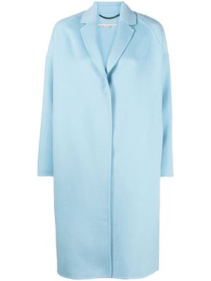 Stella McCartney single-breasted oversized wool coat - Blue