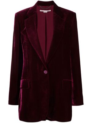 Stella McCartney single-breasted velvet blazer - Purple