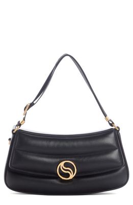 Stella McCartney Small Monogram Quilted Faux Leather Shoulder Bag in 1000 Black