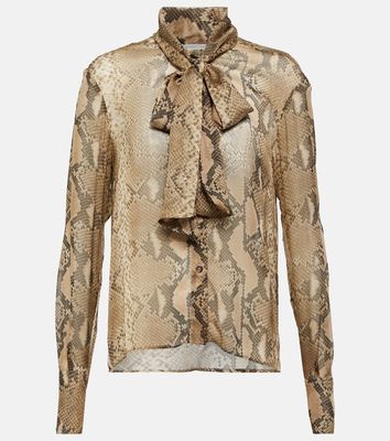 Stella McCartney Snake-print silk blouse