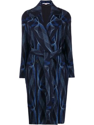 Stella McCartney Spirograph jacquard coat - Blue