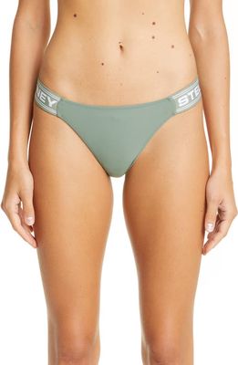 Stella McCartney Sporty Logo Bikini Bottoms in Khaki