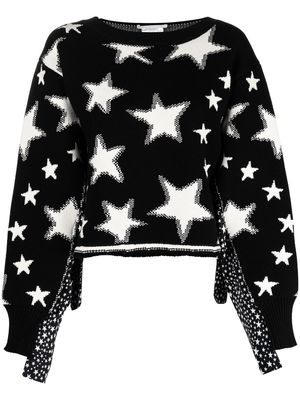 Stella McCartney star-motif knitted jumper - Black