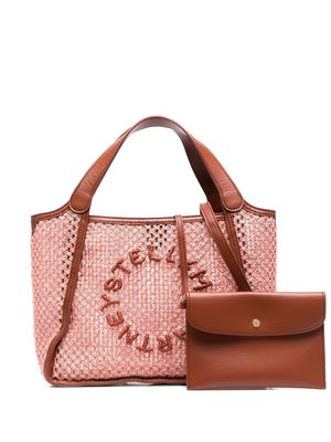 Stella McCartney Stella Logo embroidered tote bag - Brown