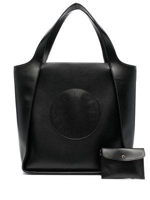 Stella McCartney Stella perforated-logo tote bag - Black