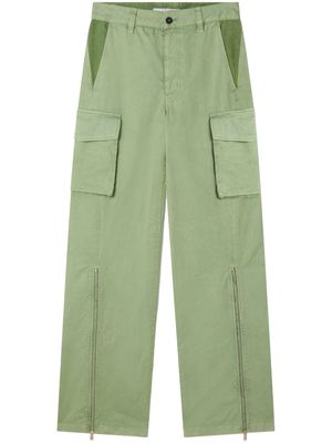 Stella McCartney straight-leg cotton cargo pants - Green
