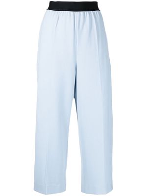 Stella McCartney straight-leg cropped trousers - Blue