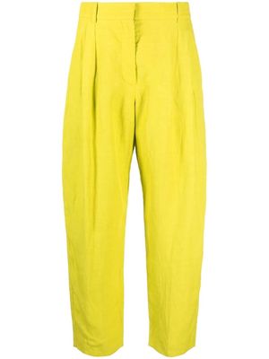 Stella McCartney straight-leg cropped trousers - Yellow