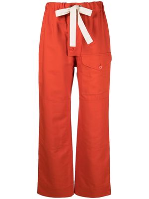 Stella McCartney straight-leg drawstring trousers - Red