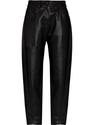 Stella McCartney straight-leg faux-leather trousers - Black
