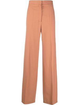 Stella McCartney straight-leg high-waist tailored trousers - Neutrals