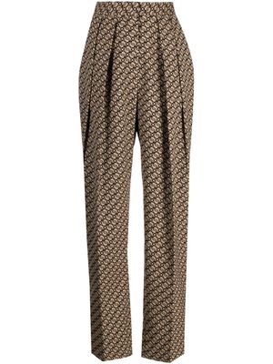 Stella McCartney straight-leg wool-blend trousers - Brown