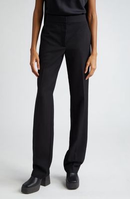 Stella McCartney Straight Leg Wool Trousers in Black