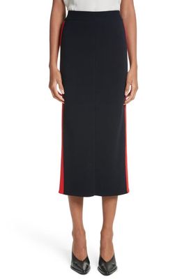 Stella McCartney Stripe Cotton Skirt in Ink