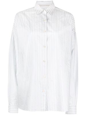 Stella McCartney stripe-print long-sleeved shirt - White