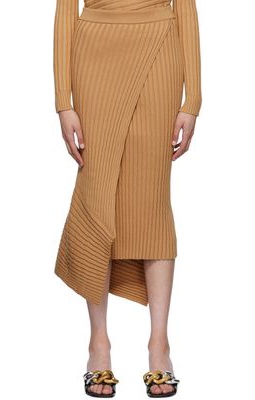 Stella McCartney Tan Elevated Midi Skirt