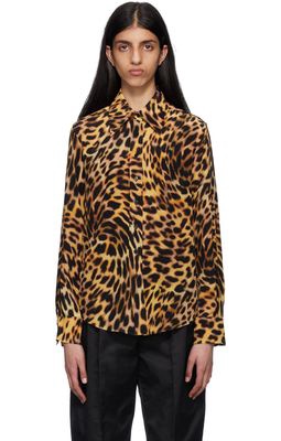 Stella McCartney Tan Leopard Print Shirt