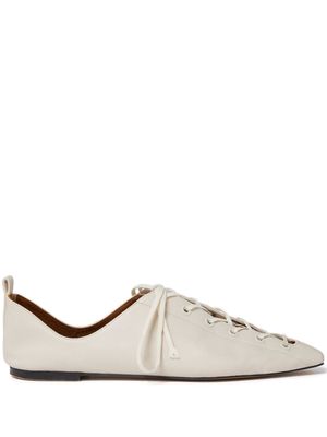 Stella McCartney Terra pointed lace-up shoes - White