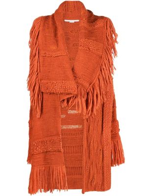 STELLA MCCARTNEY textured knit cardigan - Orange