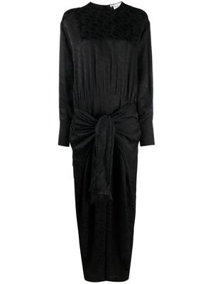 Stella McCartney tied waistband patterned jumpsuit - Black