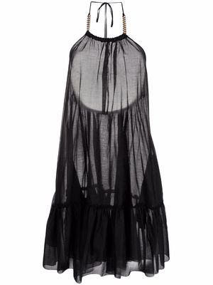 Stella McCartney tiered halterneck dress - Black