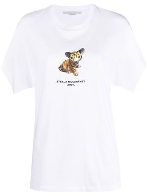 Stella McCartney Tiger-print cotton T-shirt - White