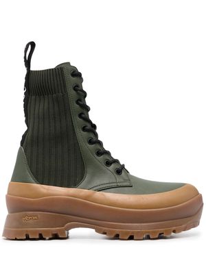 Stella McCartney Trace lace-up ankle boots - Green