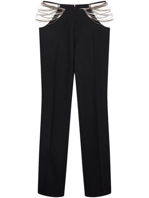 Stella McCartney ultra low-rise chain-link trousers - Black