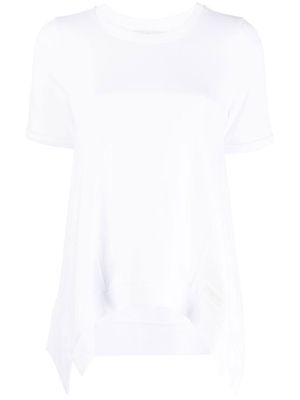 Stella McCartney waterfall-hem T-shirt - White