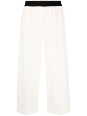 STELLA MCCARTNEY wide-leg cropped trousers - Neutrals