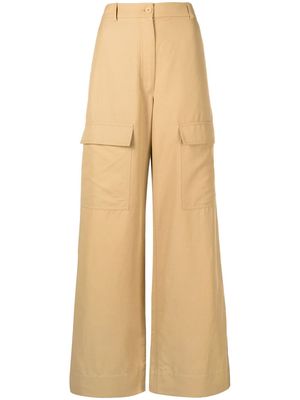 Stella McCartney wide-leg flap-pocket trousers - Neutrals