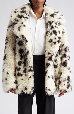 Stella McCartney Wool Blend Faux Fur Jacket in 9200 Cream