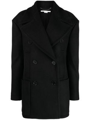 Stella McCartney wool double-breasted coat - Black