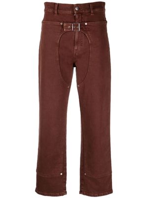 Stella McCartney Workwear cropped denim pants - Brown