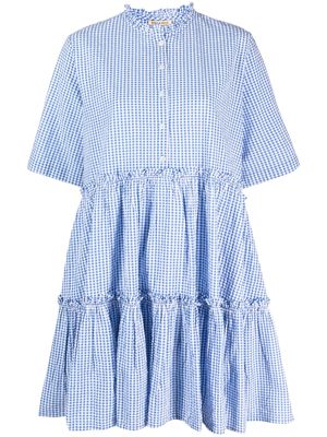 Stella Nova check-pattern cotton dress - Blue