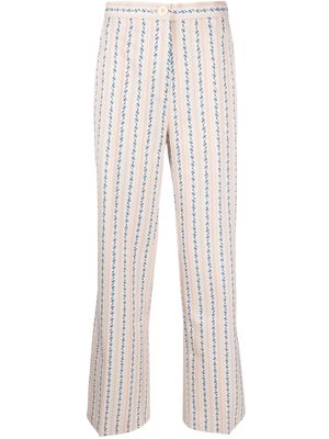 Stella Nova floral-print striped trousers - Neutrals