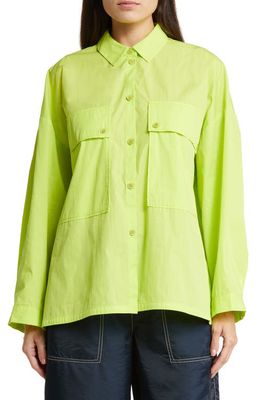 STELLA NOVA Gusta Button-Up Shirt in Green Flash