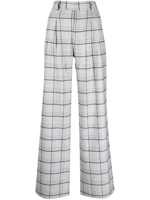 Stella Nova plaid-check pattern wide-leg trousers - Grey