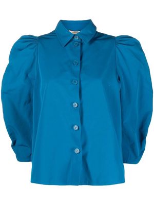 Stella Nova puffed-sleeves button-up shirt - Blue