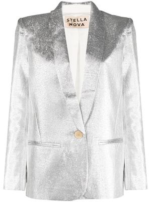 Stella Nova silver-tone shawl-lapel jacket - Grey