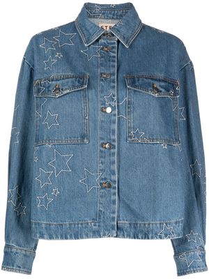Stella Nova star-embroidered denim jacket - Blue