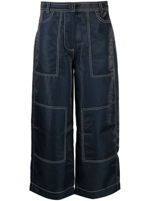 Stella Nova wide-leg cropped trousers - Blue