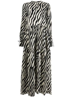 Stella Nova zebra-print organic-cotton dress - Black